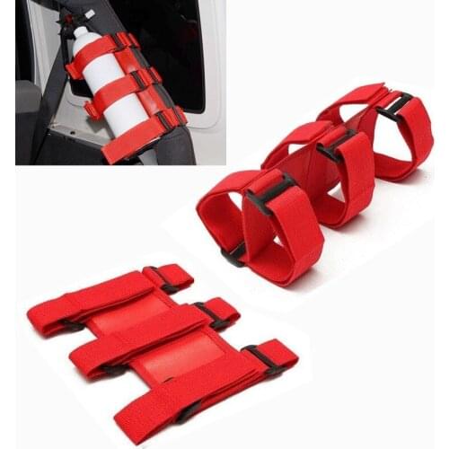 Oxford Fire Extinguisher Holder Belt for Jeep Wrangler TJ JK JL 97-18 Car Accessories Auto Roll Bar Mount Straps 1Pc