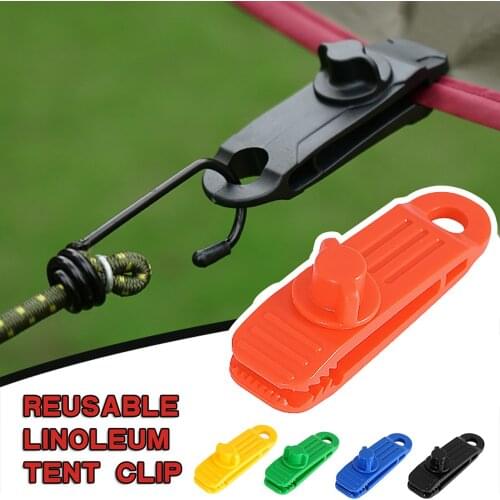 30# 5pcs Reusable Linoleum Tent Clips Teeth-shaped Tent Tarp Tarpaulin Clip Waterproof Unique Locking Clamp Buckle Camping Tools