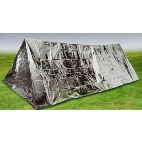 10Pcs outdoor hiking portable folding Rainproof lightweight and Resist the sun silver aluminum PET film first aid tent