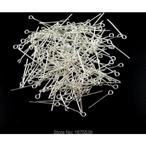 18 mm free shipping high quality silver plated eye pins for rosary making