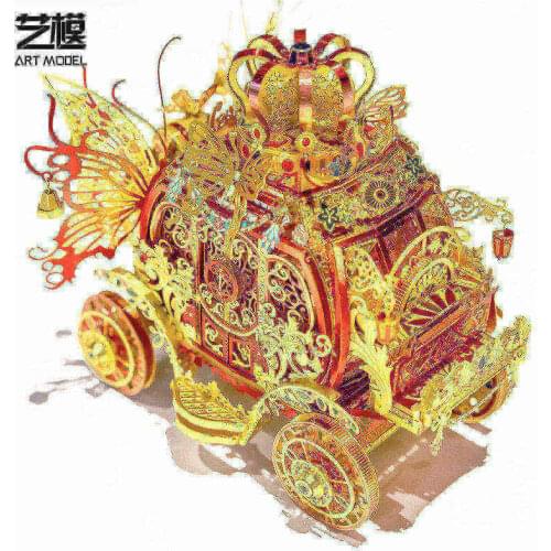 3D Metal Model Puzzle DIY Nano Laser Cut Assemble Jigsaw Princess Carriage Toy Desktop decoration Educational Toys GIFT Children