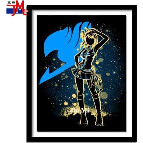 5D DIY Diamond Painting Japan Anime Characters Cross Stitch Rhinestone Cartoon Girl Embroidery Mosaic Full Drill Decor By Hand