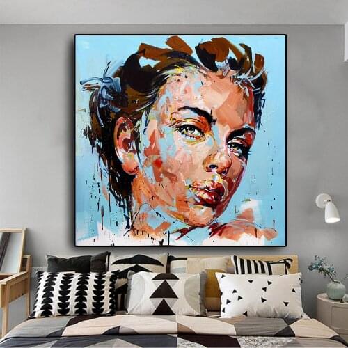 Abstract Girl Wall Paintings Print On Canvas Wall Art Prints Graffiti Girls Art Prints Modern Art Wall Pictures For Living Room