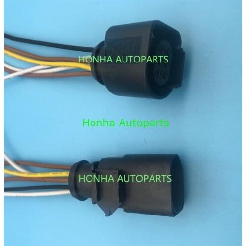 Free shipping 2/5/20pcs 6 pin 4H0973713 3B0973813 male and female connector with wire