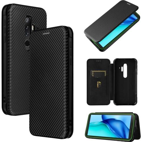 Carbon Fiber Flip Wallet Phone Bag Case for Blackview A90 A 90 A100 A80 Pro A80S BV5500 BV6300 A70 BV6600 Full Protection Cover