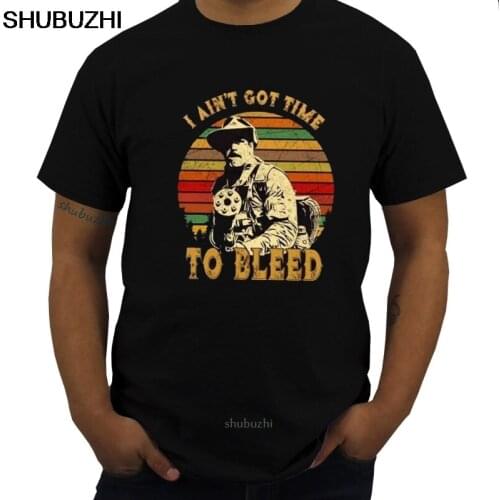 Blain Predator I Ain't Got Time To Bleed Vintage Men Black T Shirt Cotton S-6XLCool Casual pride t shirt Fashion tshirt sbz8408