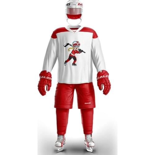 COLDOUTDOOR white girls ice hockey jersey accept put your name and number-black