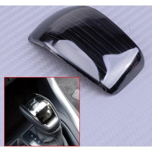 DWCX Black Car Stainless Car Interior Gear Shift Knob Cover Trim Fit for Toyota RAV4 2019 2020