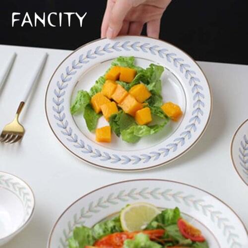 FANCITY Nordic ins net red plate dish home creative western steak plate dessert plate dessert plate