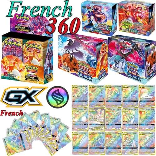 French Version Pokemon Cards Box TCG Booster Shinny V VMAX TAG TEAM GX EX Carte Pokemon Francaise Card Game Chilling Reign
