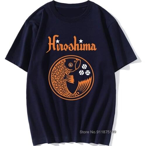 Hiroshima Carp Koi Goldfish T Shirt Top Quality 3D Fun Japanese Tshirts Men 100% Cotton O-Neck Short Sleeve Retro Tops Tees