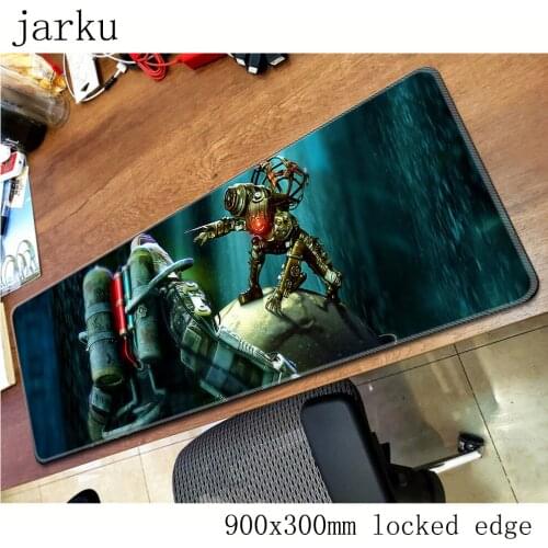 Bioshock mouse pad gamer 900x300mm notbook mouse mat large gaming mousepad large locrkand pad mouse PC desk padmouse