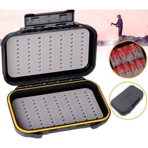 Fishing Fly Hook Box Bait Lure Hooks Waterproof Foam Gap Foam Plastic Fly Fishing Accessories