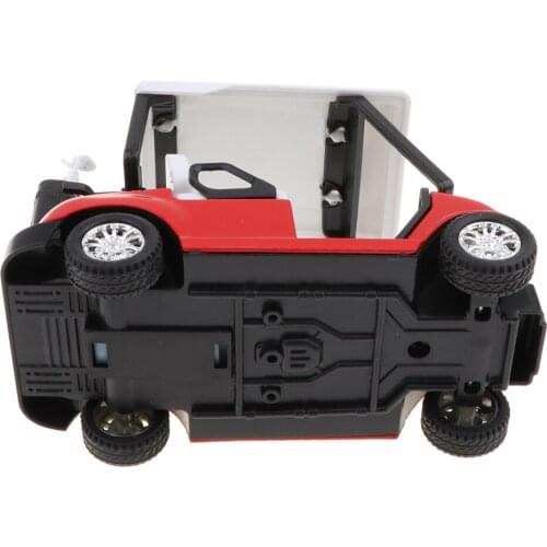 1:20 SCALE MINI ALLOY PULL BACK CAR TOY SPORTS GOLF CART CLUBS PLAYSET RED
