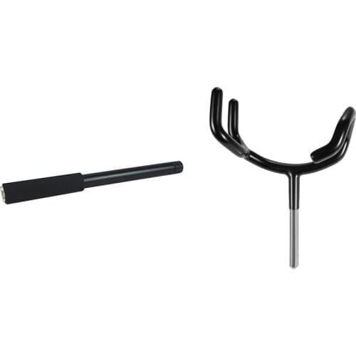 1 Pcs Metal Microphone Boompole Support Holder Audio Boom Pole Arm Stand & 1 Pcs 1.5M Microphone Telescopic Pole