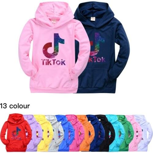 TIK TOK Clothes Fall Boutique Outfits Baby Girl Boys Long Sleeve Tops Grils Clothing Big Kids Tshirt Sweatshirt Child Hooded
