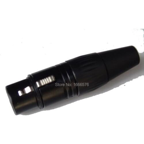 Wholesale 100 pcs/lot Microphone Speaker AMP XLR Female Connector with 3pin gold-5003-1