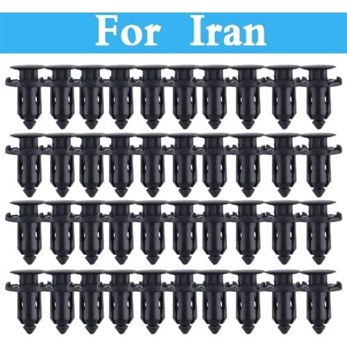 9mm Hole 50pcs Auto Car Parts Panel Trim Clips Plastic Rivet Fastener Black For Iran Khodro Paykan Khodro Samand Khodro Soren