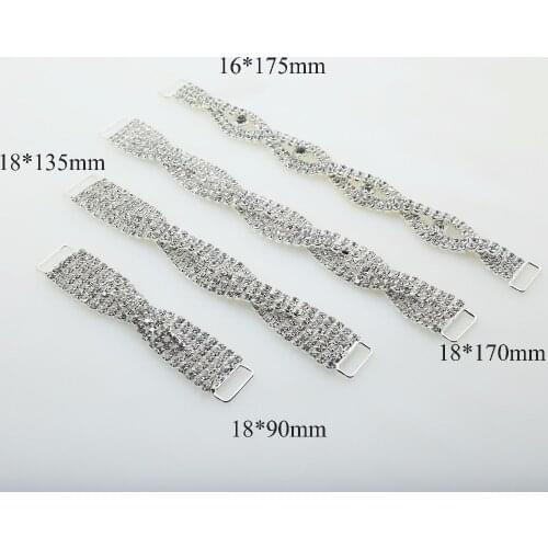 Factory direct 2pcs 6 Style Crystal Rhinestone bikini connectors buckle/buckle Copper Chain For clothing/Beachwear/Wedding Decor