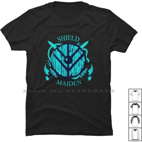 Shield Viking T Shirt 100% Cotton Merry Christmas Merry Xmas Viking Shield Claus Aiden King War Aid Us