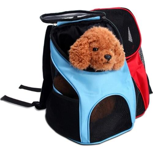 Pet Dog Carrier Pet Backpack Bag Portable Travel Bag Pet Dog Front Bag Mesh Backpack Head Out Double Shoulder Outdoor