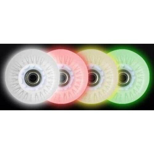 Flash Roller Wheels LED Light Sliding Skate Wheels 90A 72 76 80 8 Pcs/ Lot Slalom Braking Wheels SEBA Colorful LED Light