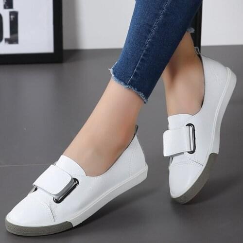 Casual Flat Shoes Female Loafers Leather Summer 2021 Woman Flats Womens Low Shoes Comfortable Autumn Summer Ballet Flats Mules