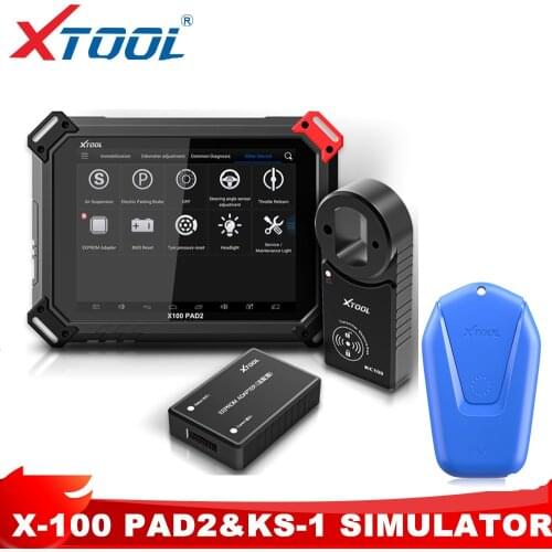 XTOOL X100 Pad2 Pro Better Than X300 Pro3 DP with KC100 Key Programmer with KS-1 for TOYOTA Smart Key Simulator for All Lost