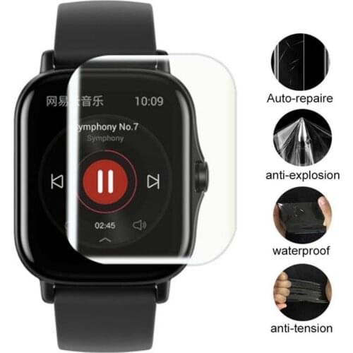 5pcs Soft TPU Clear Protective Film For Amazfit GTS 1/2/2e GTS2e GTS2 Mini Watch Screen Protector Cover Smartwatch Protection