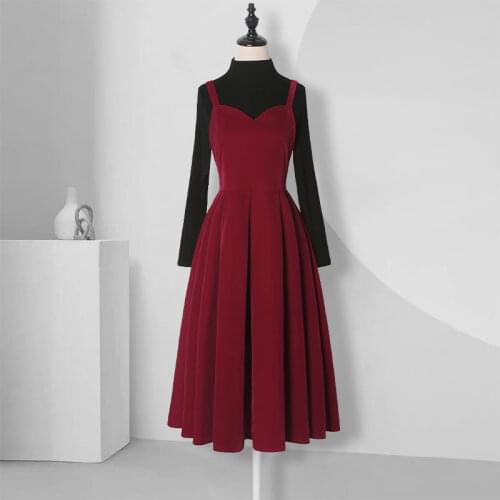 Women 2020 Autumn Winter Fashion Two-piece Suits Female Solid Color Long Sleeve Tops Ladies Long Gold Velvet Dress Sets Q180