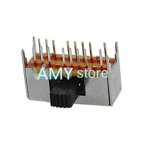 10pcs Panel PCB 16 Pin 3 Position 4P3T Mini Slide Switch Side Knob 0.5A 50V DC SK43D01-G5/8.5/10/12 Knob Height 5/8/10/12mm