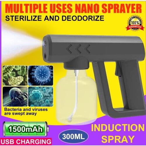 300ml Disinfectant Nano Spray Wireless Blue Light Electric Disinfection Sprayer Sterilization Disinfection Machine For Home