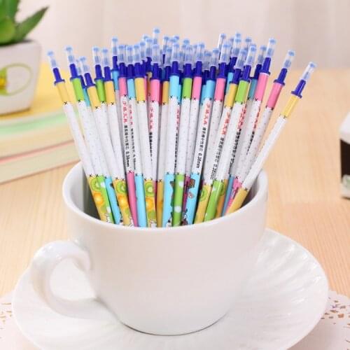 5PCS Cute Neutral Pen Erasable Pen Unisex 0.38mm Needle Tube Gel Pen Refill Learning Essential Office Material School Supplies