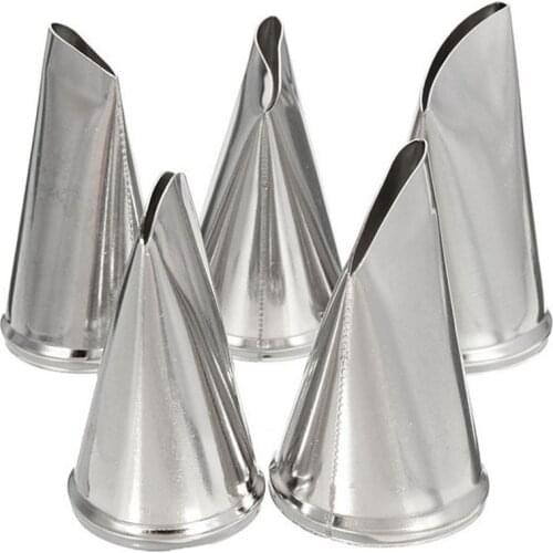 5PCS 304 Stainless Steel DIY Craft Flower Rose Icing Piping Nozzles Cream Petal Pastry Cake Decorating Tips