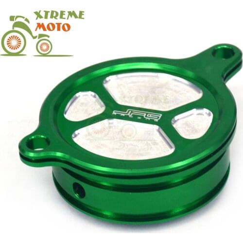 CNC Billet Aluminum Green Engine Oil Filter Cover Cap For Kawasaki KX450F KXF450 06-15 07 08 09 10 11 12 13 14 15 KLX450R 08-15