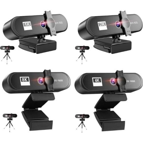 B2EF 1/2/4/8K Webcam USB Live Private Model Beauty Auto Focus Computer Camera Free Drive With Mic Privacy Cover Speaker