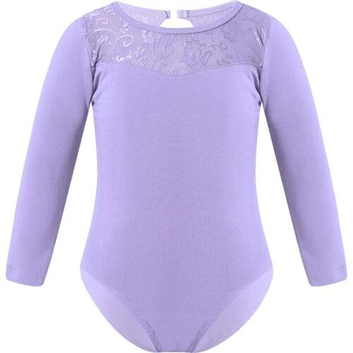 Childrens Ballet Costumes Kids Long Sleeve Turnpakje Dance Bodysuit Gymnastics Leotard for Girls Ballet Tutu Dancerwear