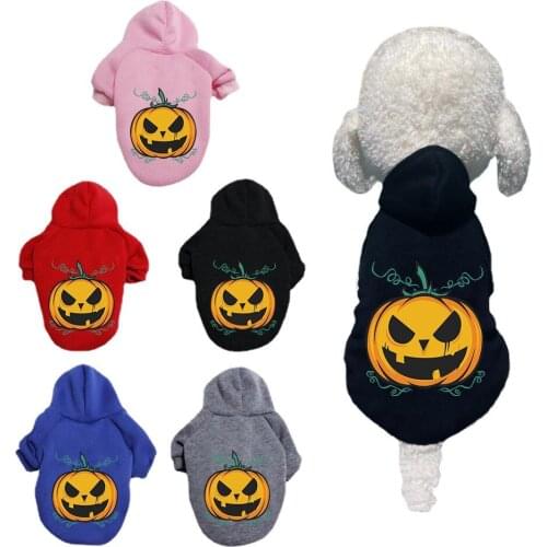 Halloween pet dog sweatshirt in autumn winter large French bulldog warm fleece hoodie sweater designer Chihuahua puppy clothes