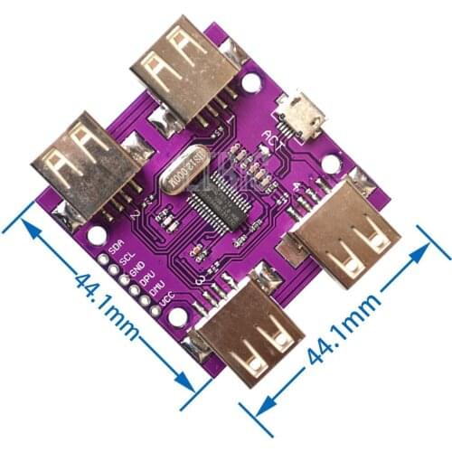 LTRIG Custom 1PCSDC 5V 500mA CJMCU-204 USB 2.0 HUB 4-Port Controller Module High Speed