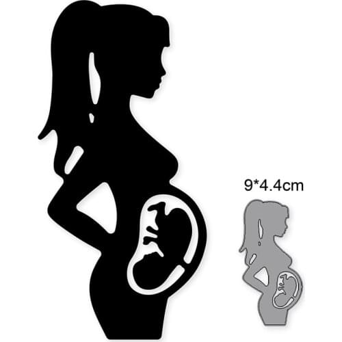 Pregnant mother Metal Cutting Dies Templates Scrapbooking Embossing Paper Cards Photo Album Craft Stencils Dies