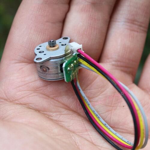 Micro Mini 15mm 2-phase 4-wire Stepper Motor Stepping Motor Copper Gear 18 Deg