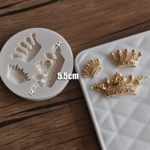 Mini Crown 3D Silicone Mold Silicone Birthday Cake Cupcake Decorating Fondant Mold DIY Baking Pastry Tool Soap mold