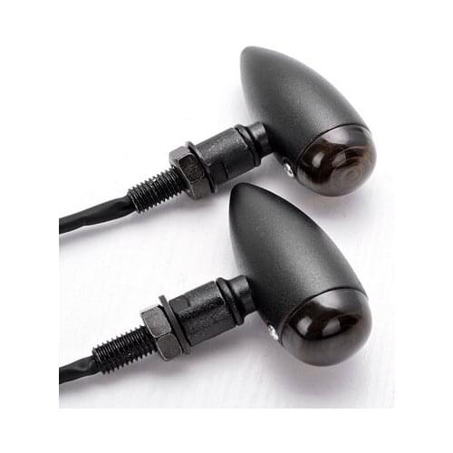 Motorcycle matt Black Bullet Turn Signals Lights fits for honda suzuki yamaha Choppers/Cruisers