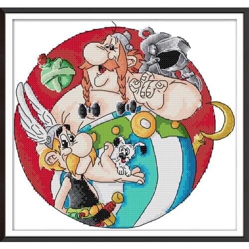 Cartoon character animal cross stitch kit aida 14ct 11ct count print canvas cross stitches needlework embroidery DIY handmade