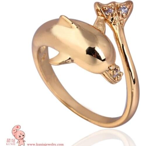 New Arrival Lovely Dolphin Rings For Women Summer Jewelry Fashion Open Animal Finger Rings Best Friends Jewellery