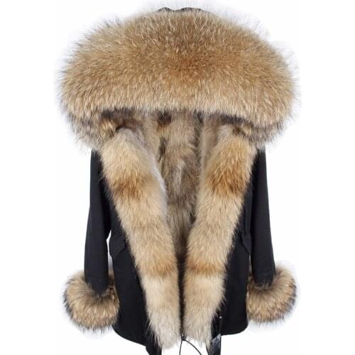 2020 Real Fur Coat Long Parka Winter Jacket Women Natural Real Fox Fur Coats Outerwear Streetwear Casual Oversize New