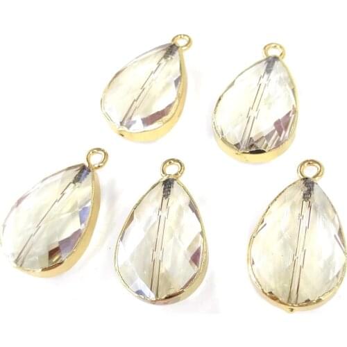 Natural Stone Trendy Quartz Pendants Water drop shape Exquisite charms for Jewelry Making Diy necklace accessories Size17x29mm
