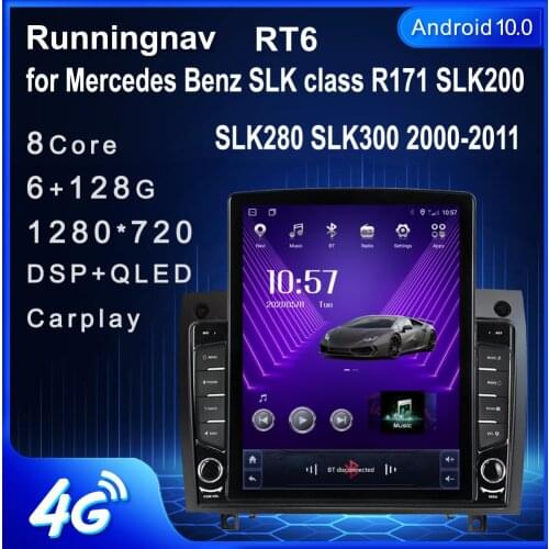 Runningnav For Benz SLK R171 SLK200 SLK280 SLK300 2000- 2011 Tesla Type Android Car Radio Multimedia Video Player Navigation GPS