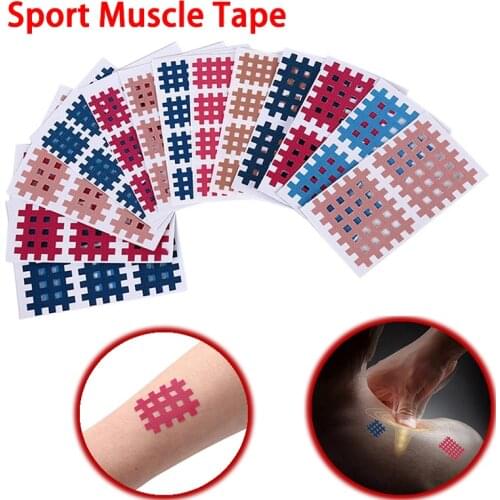 20sheets/lot) New arrival Spiral Cross Kinesiology Tape 2pcs/6pcs/8pcs/9 pcs/sheet Physical Therapy Cross Tape