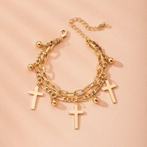 Temperament popular cross level geometric all-match bracelet
